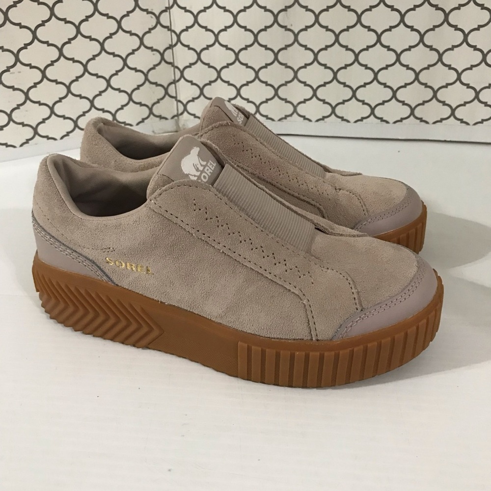 SOREL ONA Ave Low Waterproof Platform Sneakers Cream Size 7
